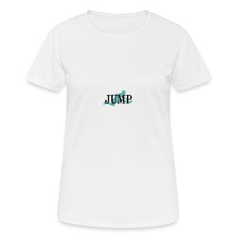 jump - Frauen T-Shirt atmungsaktiv - Weiß - Vorne - AI Model Female 172 dark (172cm)