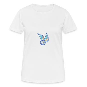 Ballsport - Frauen T-Shirt atmungsaktiv - Weiß - Vorne - AI Model Female 172 dark (172cm)