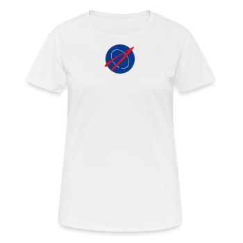 Patch spatial - T-shirt respirant Femme - blanc - Devant - AI Model Female 172 dark (172cm)