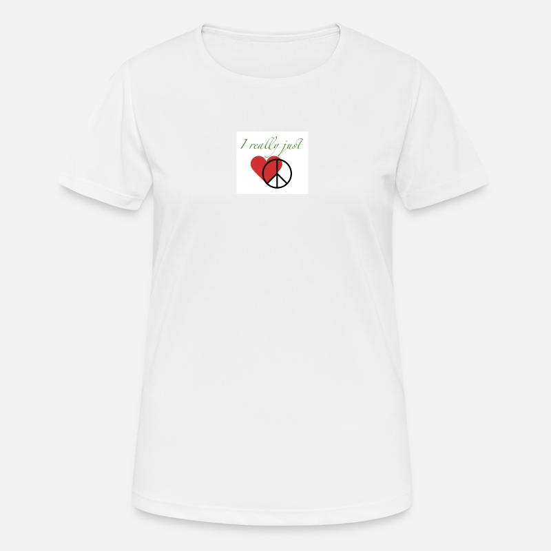 I Love Peace - Women's Breathable T-Shirt - white