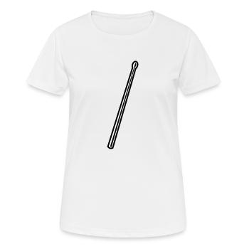 Bâton de tambour - T-shirt respirant Femme - blanc - Devant - AI Model Female 172 dark (172cm)