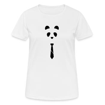 Panda Tie - Women's Breathable T-Shirt - white - Front - AI Model Female 172 dark (172cm)