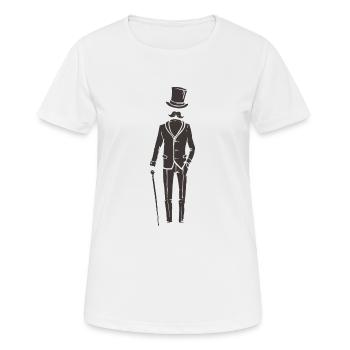 Gentleman im Anzug - Frauen T-Shirt atmungsaktiv - Weiß - Vorne - AI Model Female 172 dark (172cm)