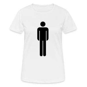 pictogram homme figure homme debout neutre zei - T-shirt respirant Femme - blanc - Devant - AI Model Female 172 dark (172cm)