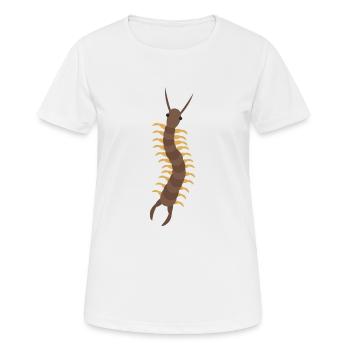 Mille-Pattes - T-shirt respirant Femme - blanc - Devant - AI Model Female 172 dark (172cm)