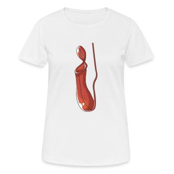 Plante de pichet Plante carnivore Carnivore - T-shirt respirant Femme - blanc - Devant - AI Model Female 172 dark (172cm)
