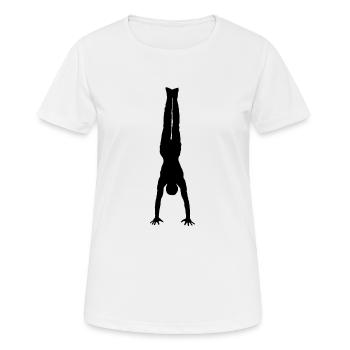 Handstand calisthenics skill - Frauen T-Shirt atmungsaktiv - Weiß - Vorne - AI Model Female 172 dark (172cm)