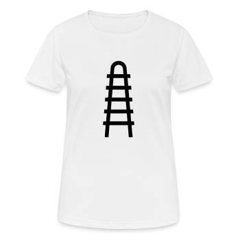 Leiter - Frauen T-Shirt atmungsaktiv - Weiß - Vorne - AI Model Female 172 dark (172cm)