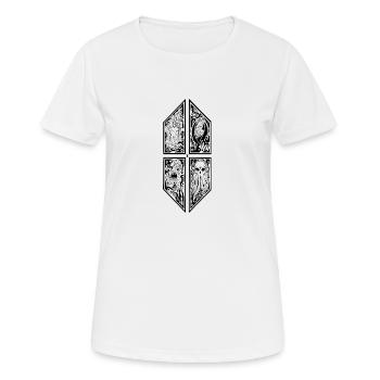 cthulhu ornament - Frauen T-Shirt atmungsaktiv - Weiß - Vorne - AI Model Female 172 dark (172cm)