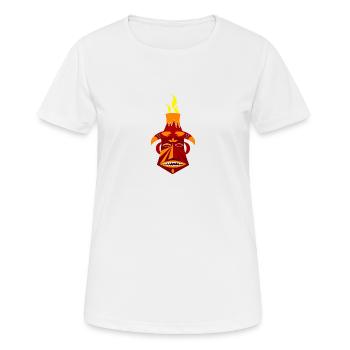 Tiki God Head - T-shirt respirant Femme - blanc - Devant - AI Model Female 172 dark (172cm)