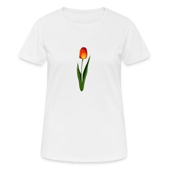 tulipe - T-shirt respirant Femme - blanc - Devant - AI Model Female 172 dark (172cm)