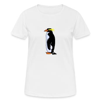 manchot - T-shirt respirant Femme - blanc - Devant - AI Model Female 172 dark (172cm)