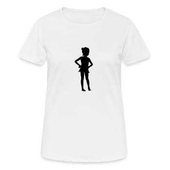 Mädchen - Frauen T-Shirt atmungsaktiv - Weiß - Vorne - AI Model Female 172 dark (172cm)