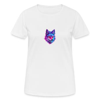 cute wolf head 5 - Frauen T-Shirt atmungsaktiv - Weiß - Vorne - AI Model Female 172 dark (172cm)