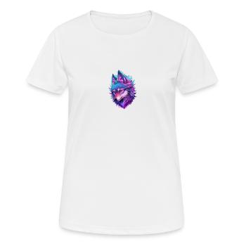 cute wolf head 4 - Frauen T-Shirt atmungsaktiv - Weiß - Vorne - AI Model Female 172 dark (172cm)