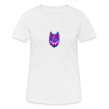 cute wolf head - Frauen T-Shirt atmungsaktiv - Weiß - Vorne - AI Model Female 172 dark (172cm)