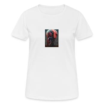 Vaisseau volant futuriste vivant extraterrestre - T-shirt respirant Femme - blanc - Devant - AI Model Female 172 dark (172cm)