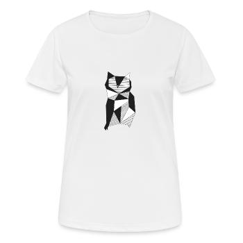 Owl - Black and White - Women's Breathable T-Shirt - white - Front - AI Model Female 172 dark (172cm)