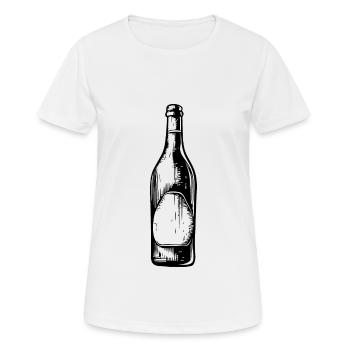 Beer Bottle Beer Drinking Symbol - Women's Breathable T-Shirt - white - Front - AI Model Female 172 dark (172cm)
