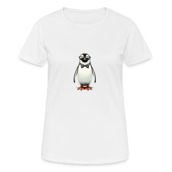 pinguin fun - T-shirt respirant Femme - blanc - Devant - AI Model Female 172 dark (172cm)