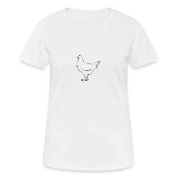 Henne. Huhn. Roter Kamm - Frauen T-Shirt atmungsaktiv - Weiß - Vorne - AI Model Female 172 dark (172cm)