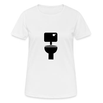 Toilet - Women's Breathable T-Shirt - white - Front - AI Model Female 172 dark (172cm)
