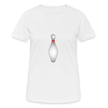 Bowling Kegel - Frauen T-Shirt atmungsaktiv - Weiß - Vorne - AI Model Female 172 dark (172cm)