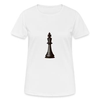 König Schach Figur - Frauen T-Shirt atmungsaktiv - Weiß - Vorne - AI Model Female 172 dark (172cm)