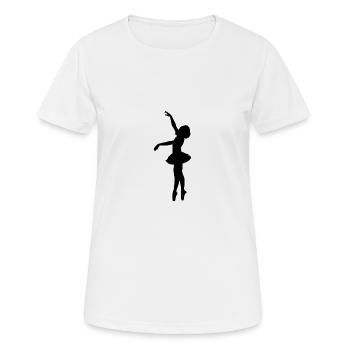 Ballerina - Frauen T-Shirt atmungsaktiv - Weiß - Vorne - AI Model Female 172 dark (172cm)