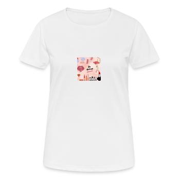 The Makeup Lovers - Frauen T-Shirt atmungsaktiv - Weiß - Vorne - AI Model Female 172 dark (172cm)