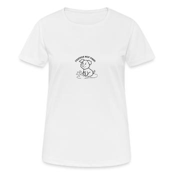 Amis pas nourriture - T-shirt respirant Femme - blanc - Devant - AI Model Female 172 dark (172cm)