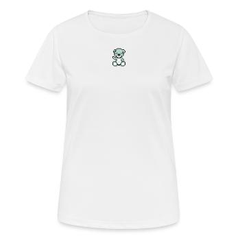 Pixel MiniBear Pastel Cyan - T-shirt respirant Femme - blanc - Devant - AI Model Female 172 dark (172cm)