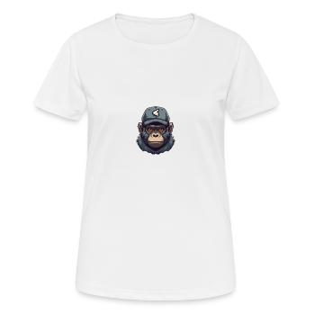 Monkey with cap - Women's Breathable T-Shirt - white - Front - AI Model Female 172 dark (172cm)