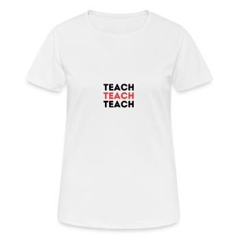 Enseignement design teach - T-shirt respirant Femme - blanc - Devant - AI Model Female 172 dark (172cm)