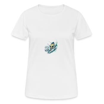 Wassersport - Frauen T-Shirt atmungsaktiv - Weiß - Vorne - AI Model Female 172 dark (172cm)