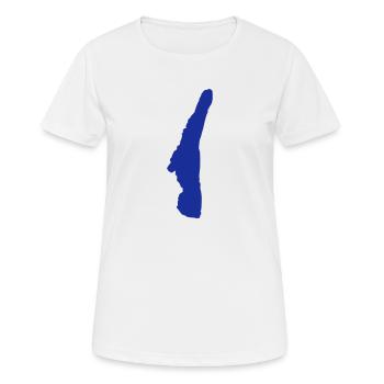 Starnberger See - Frauen T-Shirt atmungsaktiv - Weiß - Vorne - AI Model Female 172 dark (172cm)