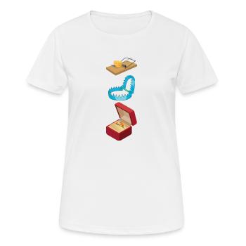 moderne Falle - Frauen T-Shirt atmungsaktiv - Weiß - Vorne - AI Model Female 172 dark (172cm)
