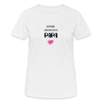 Ich hab den besten Papa - Frauen T-Shirt atmungsaktiv - Weiß - Vorne - AI Model Female 172 dark (172cm)