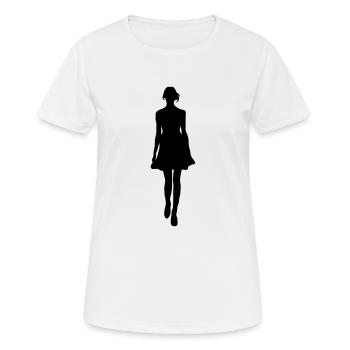 Silhouette silhouette silhouette - T-shirt respirant Femme - blanc - Devant - AI Model Female 172 dark (172cm)