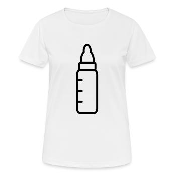 biberon - T-shirt respirant Femme - blanc - Devant - AI Model Female 172 dark (172cm)