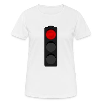 Ampel rot - Frauen T-Shirt atmungsaktiv - Weiß - Vorne - AI Model Female 172 dark (172cm)