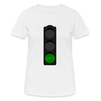 Ampel grün - Frauen T-Shirt atmungsaktiv - Weiß - Vorne - AI Model Female 172 dark (172cm)