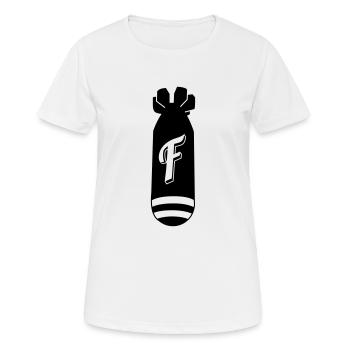 f bomb - Frauen T-Shirt atmungsaktiv - Weiß - Vorne - AI Model Female 172 dark (172cm)