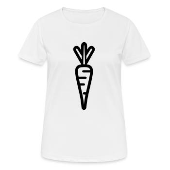 Carotte - T-shirt respirant Femme - blanc - Devant - AI Model Female 172 dark (172cm)