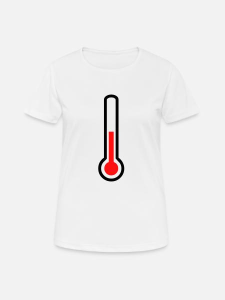 thermometer - temperature - Women's Breathable T-Shirt - white