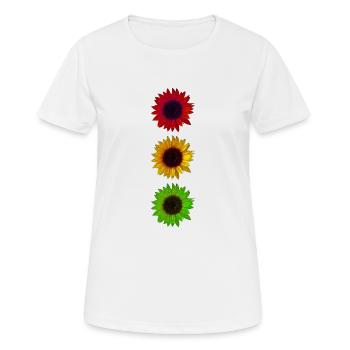 Sunflowers Colorful traffic light - Women's Breathable T-Shirt - white - Front - AI Model Female 172 dark (172cm)