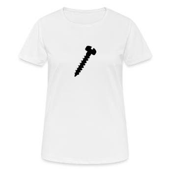 Schraube - Frauen T-Shirt atmungsaktiv - Weiß - Vorne - AI Model Female 172 dark (172cm)