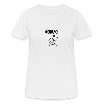 #DIV/0! Excel Error - Women's Breathable T-Shirt - white - Front - AI Model Female 172 dark (172cm)
