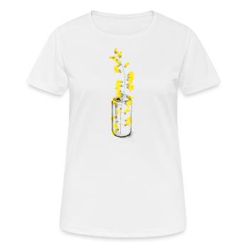 Eine Dose Blumen - Frauen T-Shirt atmungsaktiv - Weiß - Vorne - AI Model Female 172 dark (172cm)