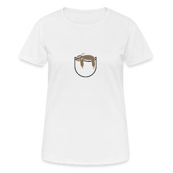 Pocket sloth - Women's Breathable T-Shirt - white - Front - AI Model Female 172 dark (172cm)